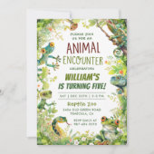 爬虫類少年の誕生日パーティー 招待状 (正面)