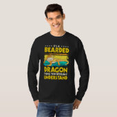爬虫類引用文その髭ドラゴンのDひげ Tシャツ (正面フル)