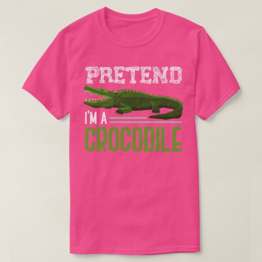 爬虫類愛おもしろい者ギフトワニ Tシャツ (デザイン正面)