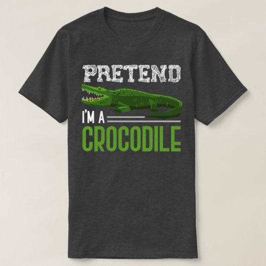 爬虫類愛おもしろい者ギフトワニ Tシャツ (デザイン正面)