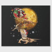 爬虫類愛好者のためのひげ竜のクリスマス ラッピングペーパー (フラット)