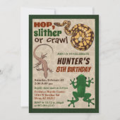 爬虫類招待、爬虫類展示誕生日招待状 招待状 (正面)