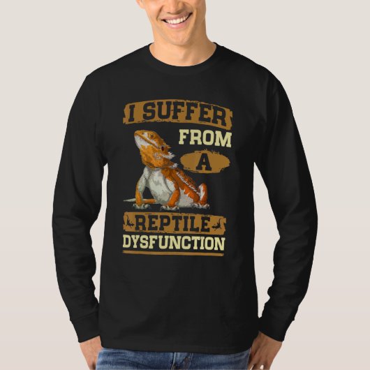 爬虫類機能不全ひげ竜トカゲ爬虫類 Tシャツ (正面)