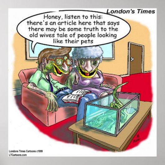 爬虫類漫画おもしろいポスター ポスター (正面)