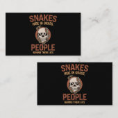 爬虫類皮膚カタツムキンスネークマザー2 名刺 (正面/裏面)