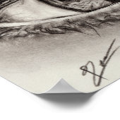 爬虫類眼反射スケッチ ポスター (角)