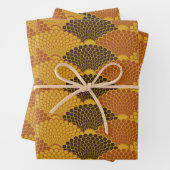 爬虫類肌シームレスパターン(金ゴールド) ラッピングペーパーシート (インサイチュ)