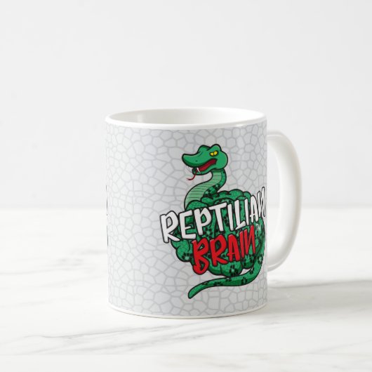 爬虫類脳マグカップ コーヒーマグカップ (正面右)