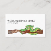 爬虫類蛇べっ子Python Boaペット 名刺 (正面)