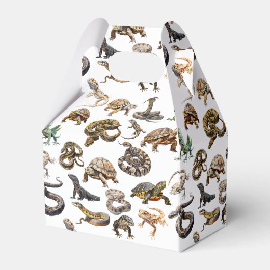 爬虫類蛇トカガメ動物模様 フェイバーボックス (裏面サイド)