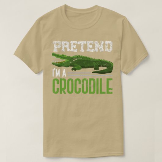 爬虫類衣類動物園動物愛好家ワニ Tシャツ (デザイン正面)