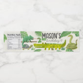 爬虫類誕生日パーティボトルラベル ペットボトルラベル (シングルラベル)