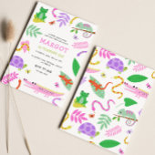 爬虫類誕生日パーティーへの招待 招待状