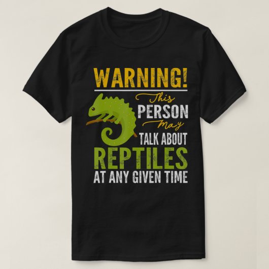 爬虫類警告のファンについて自発的に話す可能性 Tシャツ (デザイン正面)