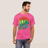 爬虫類野生動物熱帯性動物リザードカメレオン Tシャツ (正面フル)