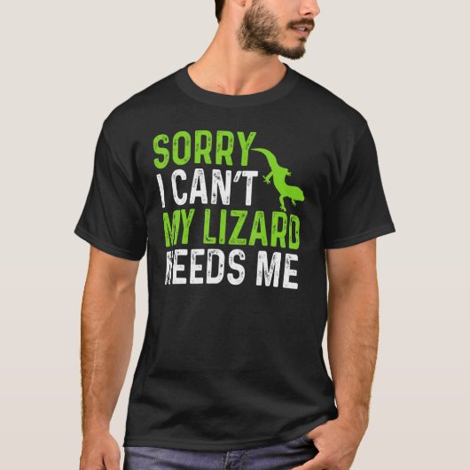 爬虫類髭ドラゴン私は私のリザードニーズできない Tシャツ (正面)