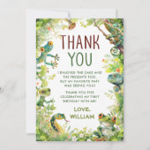 爬虫類 スライダー ヘビ 誕生日 サンキューカード (正面)