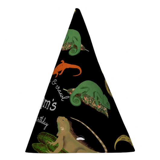 爬虫類、トカゲ類および両生類子供の誕生日 パーティーハット (右)