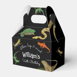 爬虫類、トカゲ類および両生類子供の誕生日 フェイバーボックス