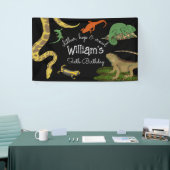 爬虫類、トカゲ類および両生類子供の誕生日 横断幕 (トレードショー)