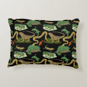 爬虫類、トカゲ類、両生類のパターン アクセントクッション (裏面)