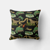爬虫類、トカゲ類、両生類のパターン クッション (裏面)