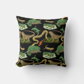 爬虫類、トカゲ類、両生類のパターン クッション (正面)