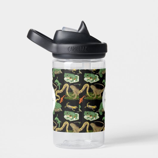 爬虫類、トカゲ&両生類キッズモノグラム学校 ウォーターボトル (右面)