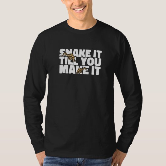 爬虫類 ヘビ がんばって成功させよう パイソン Tシャツ (正面)
