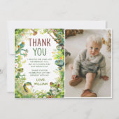 爬虫類 蛇の誕生日写真 サンキューカード (正面)