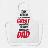 父おめでとうの日の贈り物 エプロン (正面)