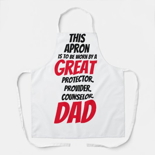 父おめでとうの日の贈り物 エプロン (正面)