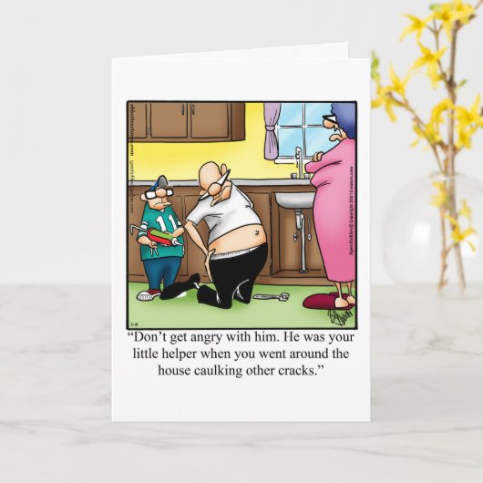 父おもしろいのデイカード カード (黄色い花)