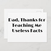 父おもしろいの日と誕生日のグリーティングカード ポストカード (正面/裏面)