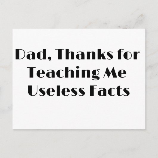 父おもしろいの日と誕生日のグリーティングカード ポストカード (正面)