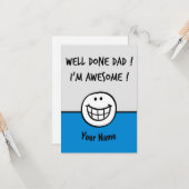 父おもしろいの日のカークールド カード (正面/裏面インサイチュ)