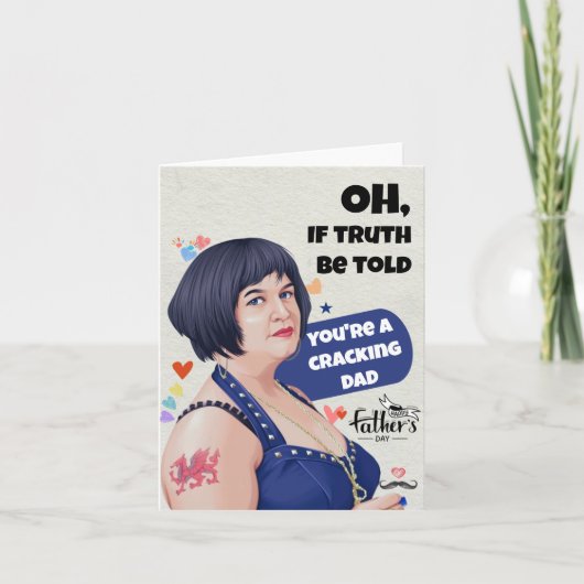 父おもしろいの日のカード – おもしろいパパのNESS 招待状 (正面)