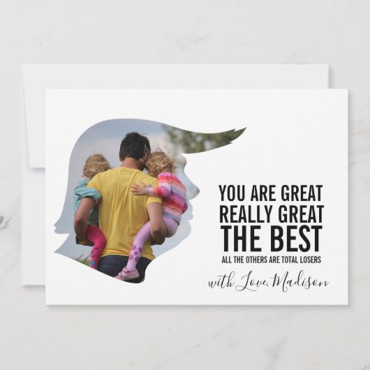 父おもしろいの日のカード 招待状 (正面)