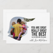 父おもしろいの日のカード 招待状 (正面/裏面)