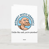 父おもしろいの日のカード： Cavemen カード (裏面)