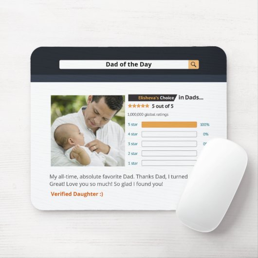 父おもしろいの日のトップ評価パーソナライズ マウスパッド (マウス)