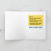 父おもしろいの日のパパに関する質問 カード (内部)