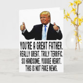 父おもしろいの日のパパのためのトランプ誕生日カード カード (黄色い花)