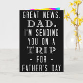 父おもしろいの日のパパ旅の古ヒッピーユーモア カード (黄色い花)