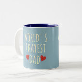 父おもしろいの日のマグカップ – 世界の最も高いパパ ツートーンマグカップ (正面左)