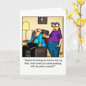 父おもしろいの日のユーモアあいさつカード カード (黄色い花)