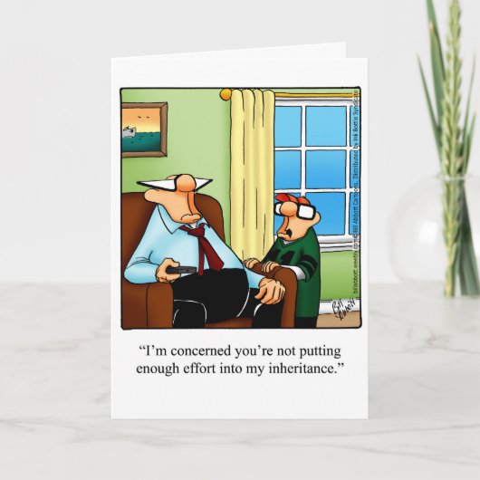 父おもしろいの日のユーモアあいさつカード カード (正面)