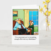 父おもしろいの日のユーモアあいさつカード カード (黄色い花)