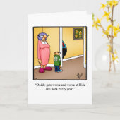 父おもしろいの日のユーモアあいさつカード カード (黄色い花)