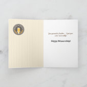 父おもしろいの日のレトロビールラベル カード (内部)